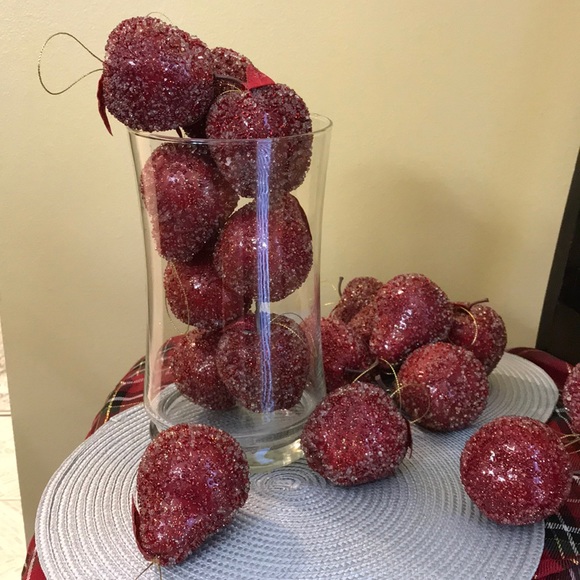 ❤️CHRISTMAS DECOR APPLES & PEAR Ornaments T17 - Picture 5 of 5